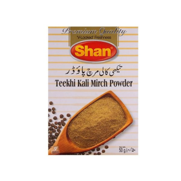 SHAN TEEKHI KALI MIRCH POWDER 50G