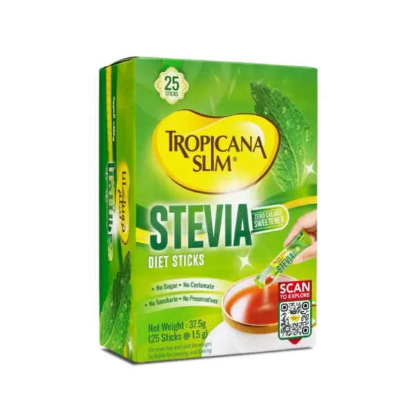TROPICANA SLIM STEVIA DIET STIICKS 25 PIS