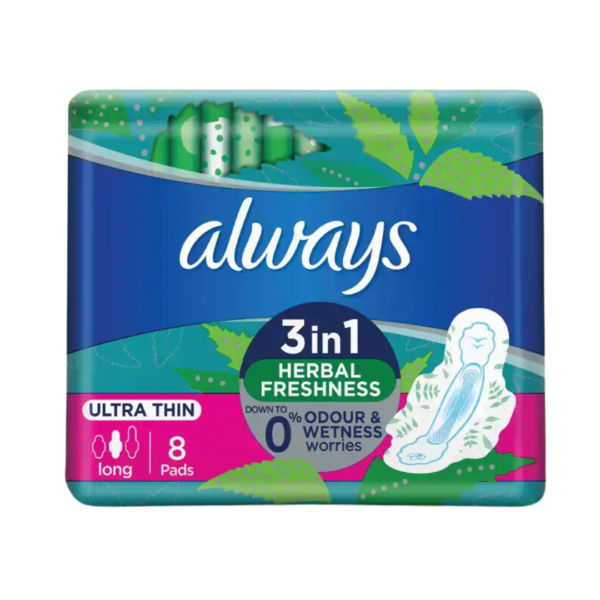 ALWAYS SANITARY PAD ULTRA THIN LONG 8PCS