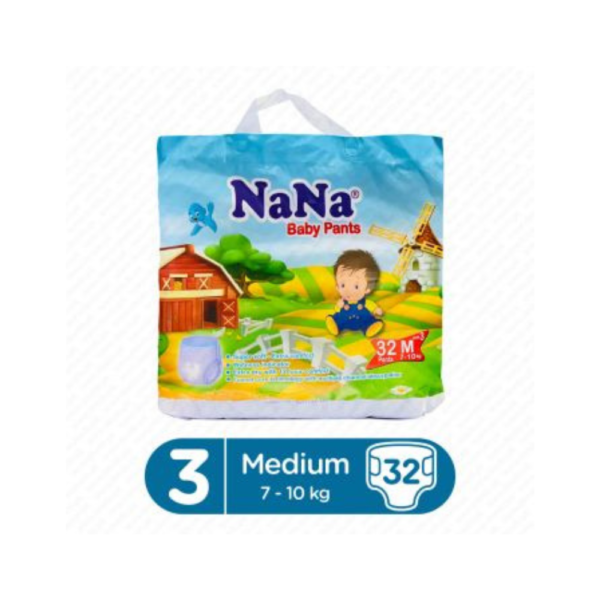 NANA BABY PANTS M 32PCS (7-10KG)