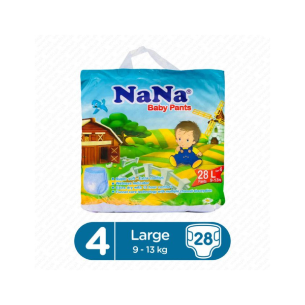NANA BABY PANTS L 28PCS (9-13KG)