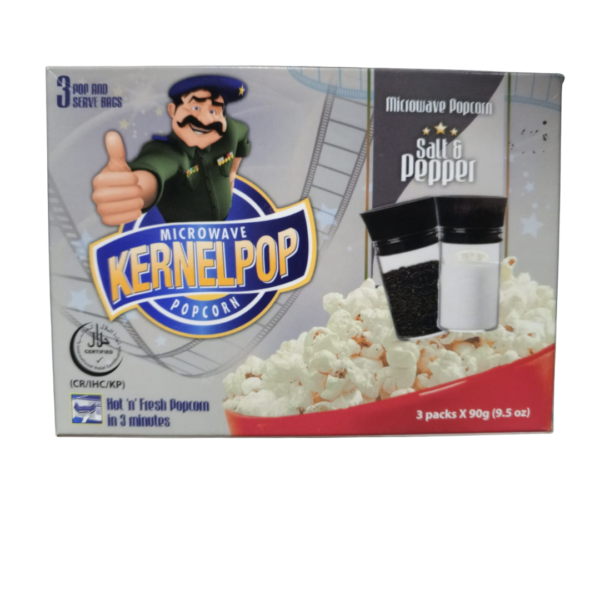 KERNELPOP SALT & PEPPER POPCORN 3IN1 90G
