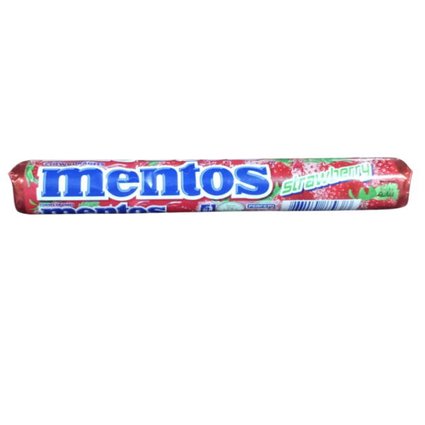 CHEWING DRAGEES MENTOS STRAWBERRY FLAVOUR 37G