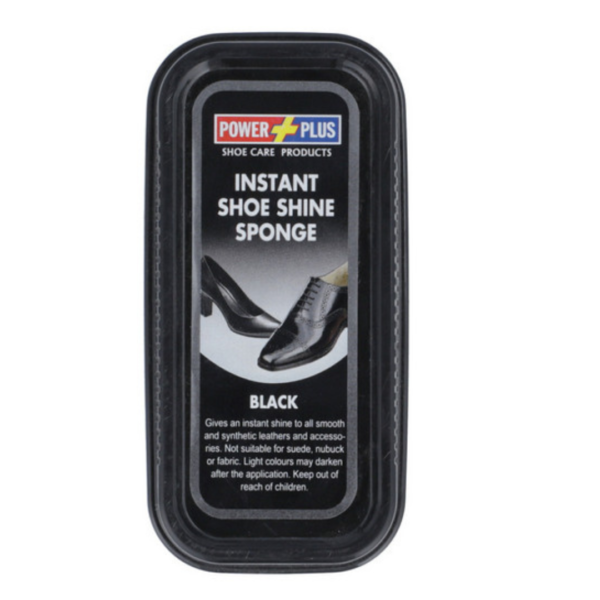 POWER PLUS SHOE SHINE SPONGE BLACK 1PCS