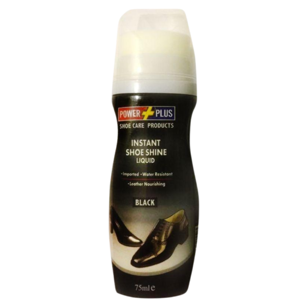 POWER PLUS SHOE SHINE LIQUID BLACK 75ML