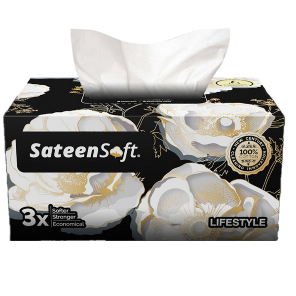 STEEN SOFT LIFE STYLE BLACK TISSUE PACK 200 SHEETS