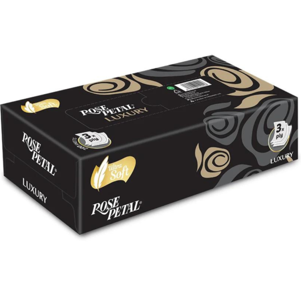 ROSE PETAL ULTRA SOFT LUXURY BLACK TISSUE PACK 210 SHEETS