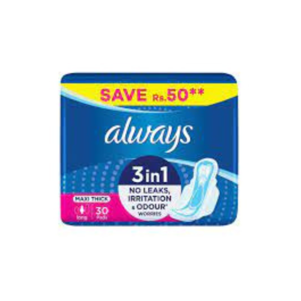 ALWAYS 3IN1 MAXI THICK LONG (30PADS)