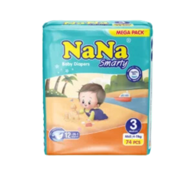 NANA DIAPER MEGA PACK M 74PCS (4-11KG)