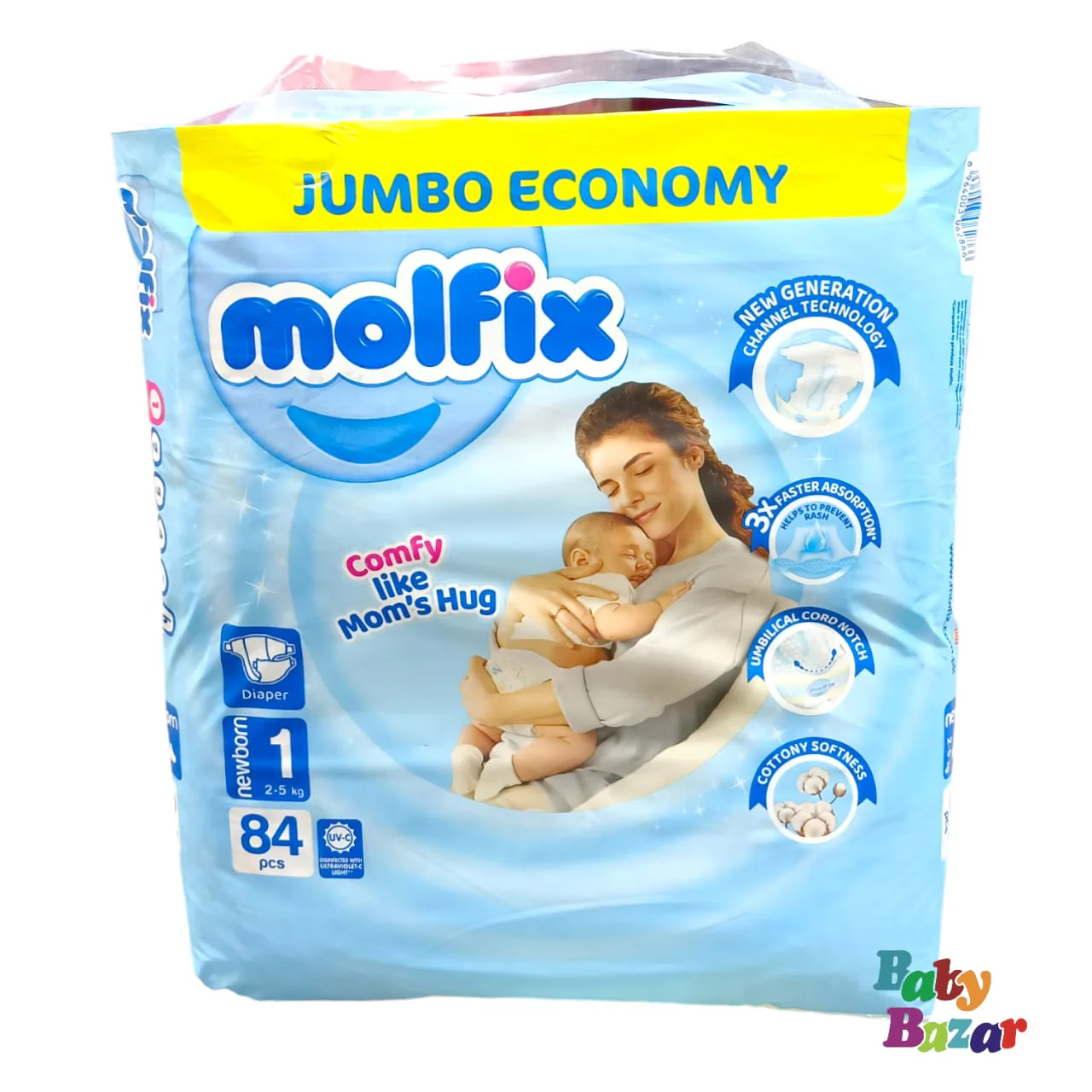 WhatsAppImage2024-04-03at15.11.45_78379a98.webp MOLFIX DIAPERS NEWBORN 1 84-PCS (2-5KG) - Image 1