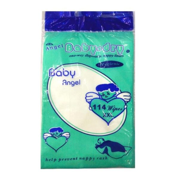ANGEL BABY DRY ONE-WAY DISPOSIBLE NAPPY LINERS 114XXL