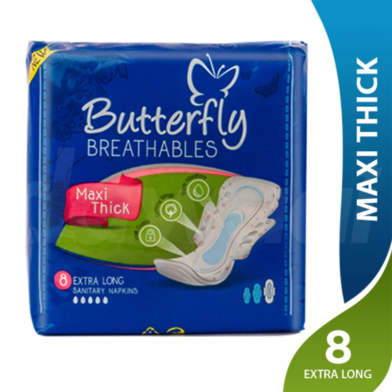 butbut28319_1633936420_3.webp BUTTERFLY SANITARY NAPKINS MAXI THICK EXTRA LARGE 8PCS - Image 1