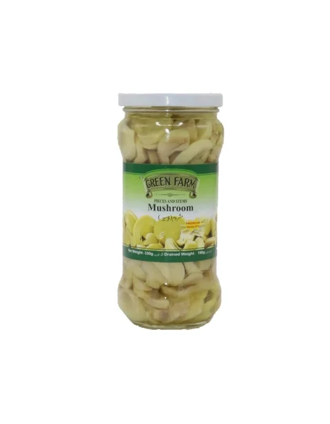 GREEN FARM MUSHROOMS PIECES AND STEMS 330G