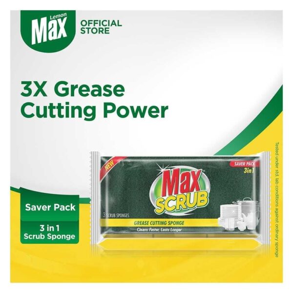 MAX GREASING CUTTING MULTI LARGE 3IN1 SPONGE WITH SCRUB