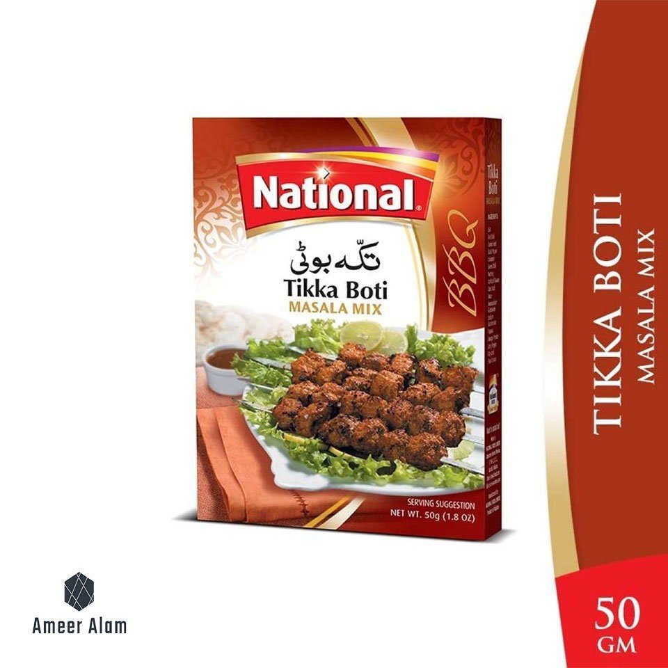 dfa882b59b-National-Tikka-Boti-Masala-Mix-50g-FILEminimizer.jpg NATIONAL TIKKA BOTI MASALA 44G - Image 1