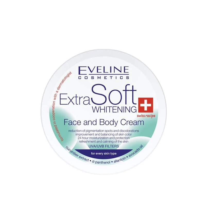 evline-extra-soft-face-and-body-whitening-cream-200ml.webp EVELINE COSMETICS EXTRA SOFT FACE&BODY CREAM 200ML - Image 1