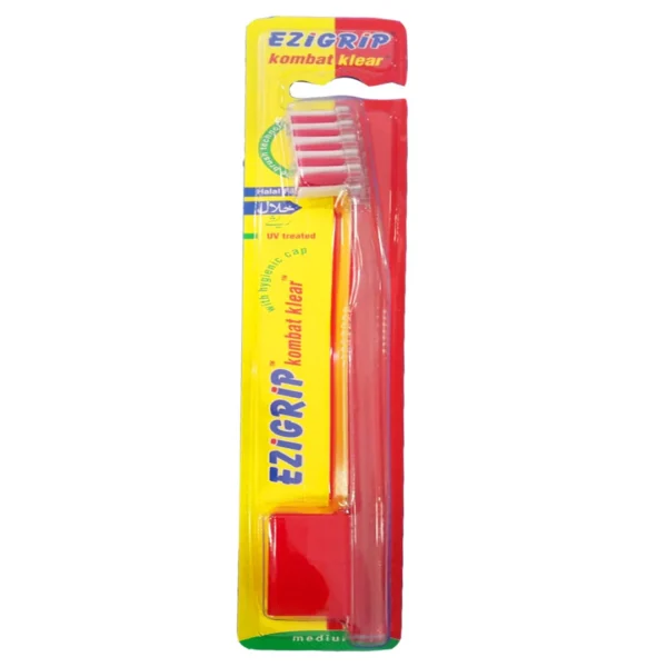 EZIGRIP KOMBAT KLEAR TOOTH BRUSH (MEDIUM)