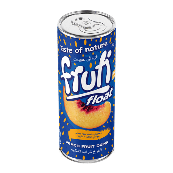 FRUITI FLOAT PEACH DRINK TIN 240ML