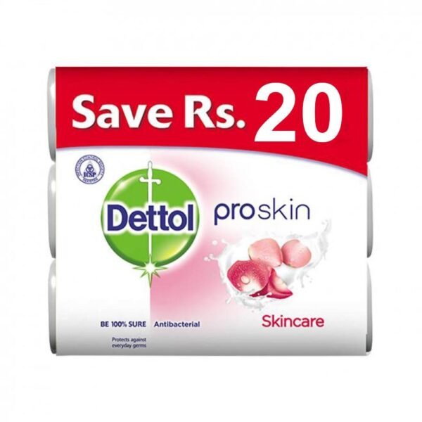 DETTOL SOAP ANTI-BACTERIAL SKINCARE SAVE RS:20 (3X85G)