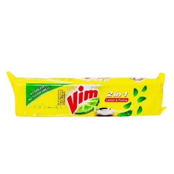 VIM SOAP LONG BAR 2IN1 LEMON&PUDINA 460G