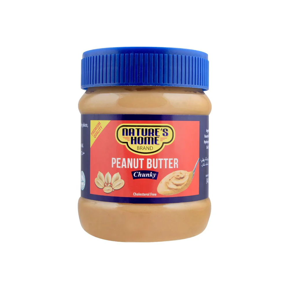 pe.webp NATURE HOME PEANUT BUTTER CHUNKY 340G - Image 1