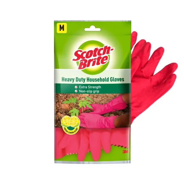 SCOTCH BRITE GLOVES PINK MEDIUM PACK