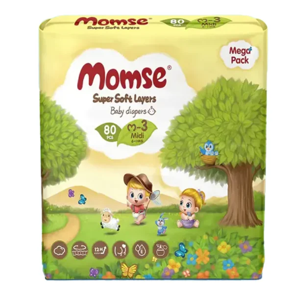 MOMSE DIAPERS MEGA S 90PCS (4-8KG)