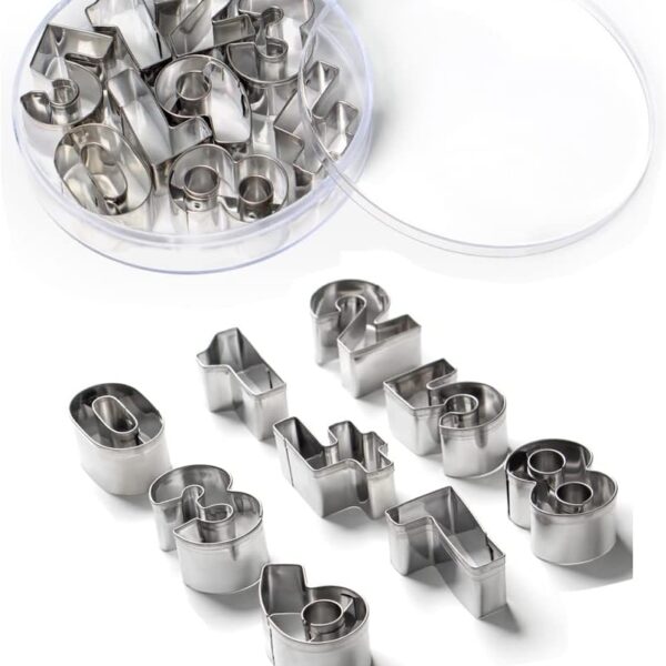 STAINLESS STEEL NUMBER COOKIE CUTTER