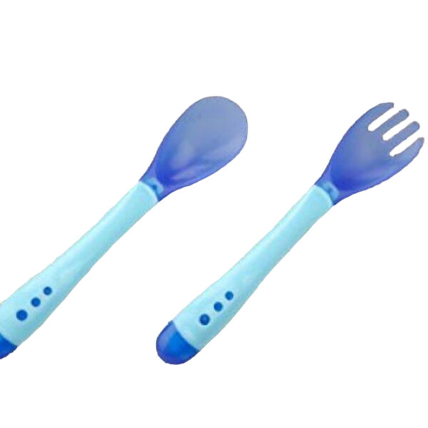 PLASTIC BABY SPOON&FORK SET 2PCS