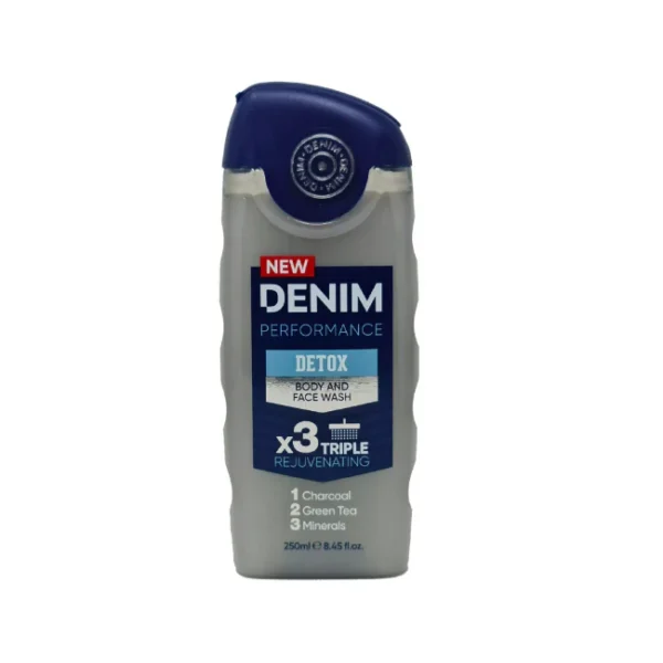 DENIM BODY & FACE WASH DETOX TRIPLE REJUVENATING 250ML