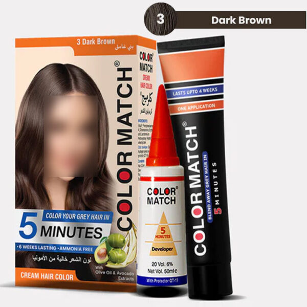 COLOR MATCH  HAIR COLOR DARK BROWN (NO.3)