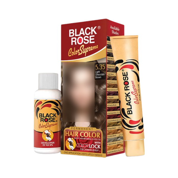 5.35-chocolate-brown1 (1) BLACK ROSE HAIR COLOR LIGHT CHOCOLATE BROWN (NO.5.35) - Image 1