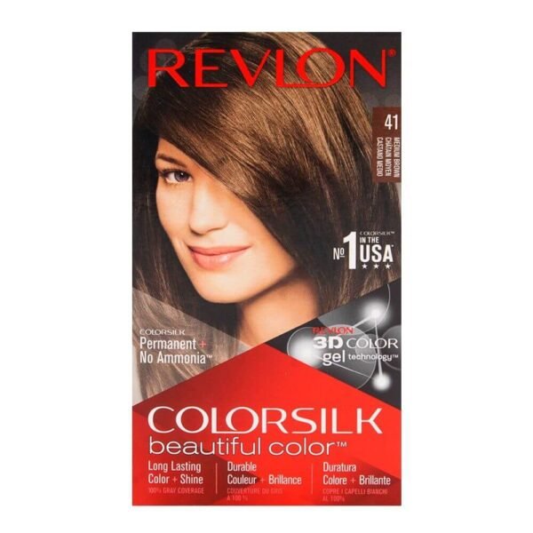 REVLON COLOR SILK MEDIUM BROWN (NO.41)